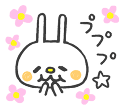 Lovely White Rabbit 2 sticker #7737154