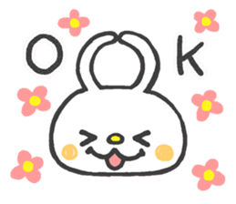Lovely White Rabbit 2 sticker #7737158
