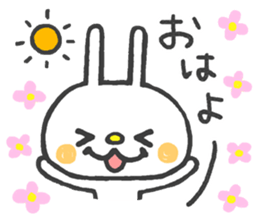 Lovely White Rabbit 2 sticker #7737178