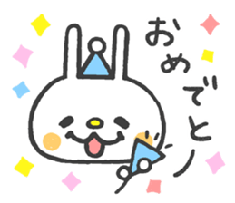 Lovely White Rabbit 2 sticker #7737184