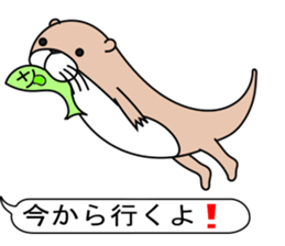 The otter. sticker #7737430