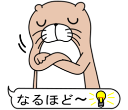 The otter. sticker #7737434