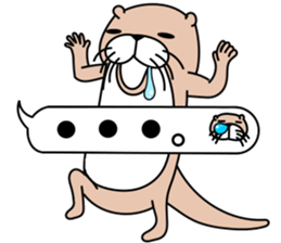 The otter. sticker #7737440