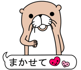 The otter. sticker #7737442