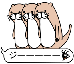 The otter. sticker #7737458