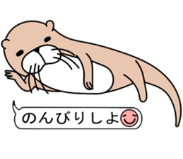 The otter. sticker #7737461