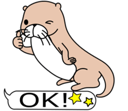 The otter. sticker #7737464