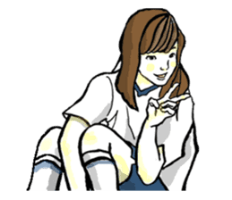 Yakyu-kun & Girls sticker #7738188