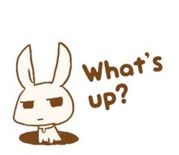 Jitome Usagi English sticker #7739550