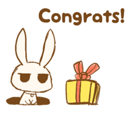 Jitome Usagi English sticker #7739585