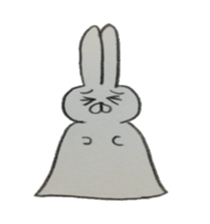 Bunny stamp of white rabbit sticker #7739868
