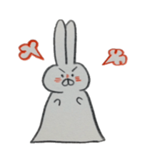 Bunny stamp of white rabbit sticker #7739870