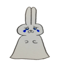Bunny stamp of white rabbit sticker #7739871