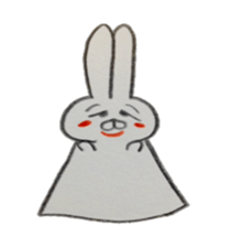 Bunny stamp of white rabbit sticker #7739876