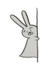 Bunny stamp of white rabbit sticker #7739887