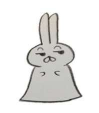 Bunny stamp of white rabbit sticker #7739895