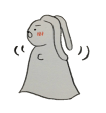 Bunny stamp of white rabbit sticker #7739896