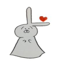 Bunny stamp of white rabbit sticker #7739898