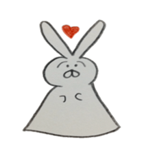Bunny stamp of white rabbit sticker #7739903