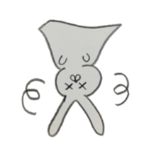 Bunny stamp of white rabbit sticker #7739907