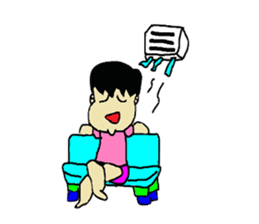 Businessman Yama-chan Travel series sticker #7739954