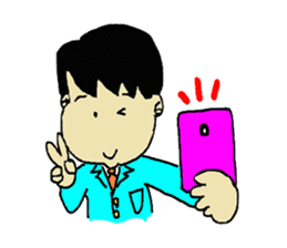 Businessman Yama-chan Travel series sticker #7739963