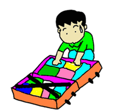 Businessman Yama-chan Travel series sticker #7739972