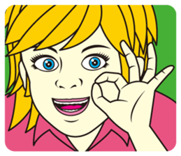 CHEERFUL WOMAN sticker #7739992