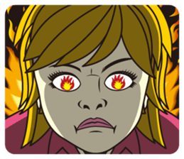 CHEERFUL WOMAN sticker #7740002