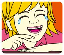 CHEERFUL WOMAN sticker #7740005