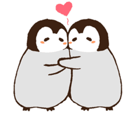 Penguin love sticker #7740111