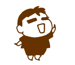 Single-edged eyelids "Niou-san" 5 sticker #7740165