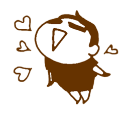 Single-edged eyelids "Niou-san" 5 sticker #7740181