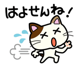 Miytan,Kumamoto valve of a calico cat 3 sticker #7740514