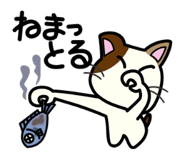 Miytan,Kumamoto valve of a calico cat 3 sticker #7740539