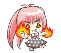 Girl with a small rabbit natural to stay sticker #7740798