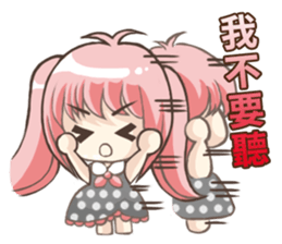 Girl with a small rabbit natural to stay sticker #7740802