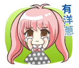 Girl with a small rabbit natural to stay sticker #7740803