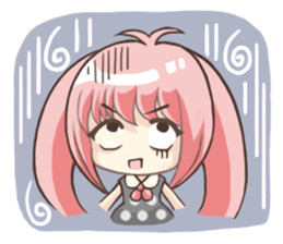 Girl with a small rabbit natural to stay sticker #7740824