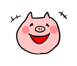 The smile of pig 2 sticker #7741275