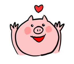 The smile of pig 2 sticker #7741302