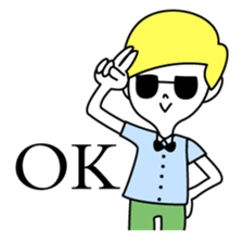 Boy with sunglasses sticker #7741709