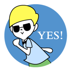 Boy with sunglasses sticker #7741713