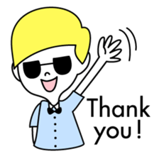 Boy with sunglasses sticker #7741715