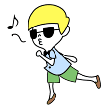 Boy with sunglasses sticker #7741718