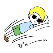 Boy with sunglasses sticker #7741735