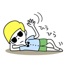 Boy with sunglasses sticker #7741741