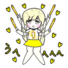 idol otaku-chan 3 -yellow- sticker #7742870