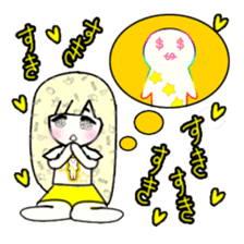 idol otaku-chan 3 -yellow- sticker #7742874