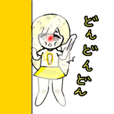 idol otaku-chan 3 -yellow- sticker #7742877
